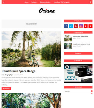 Oriana Blogger Templates