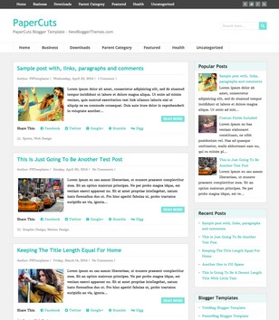 PaperCuts Blogger Template • Blogspot Templates 2025