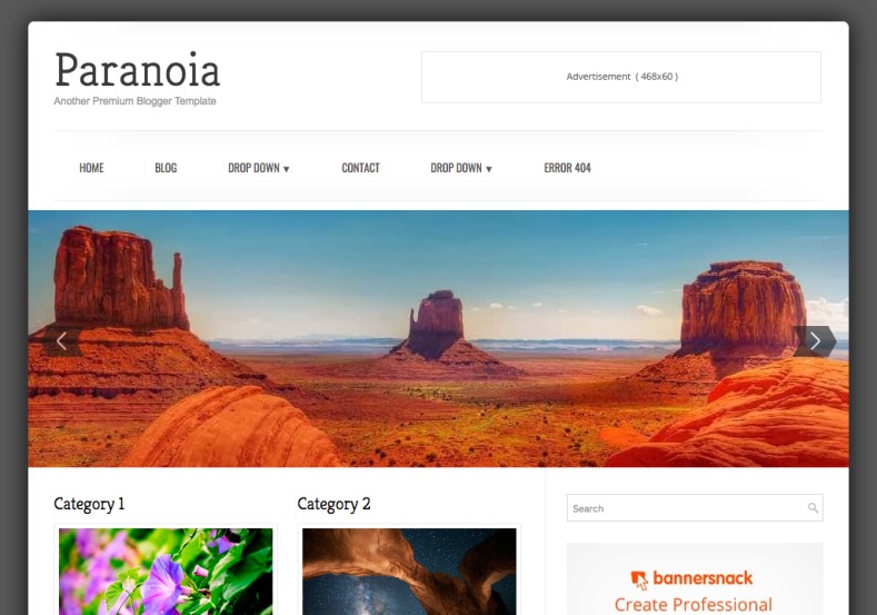 Paranoia Blogger Template. Paranoia Blogger Template 2015 premium blogger templates