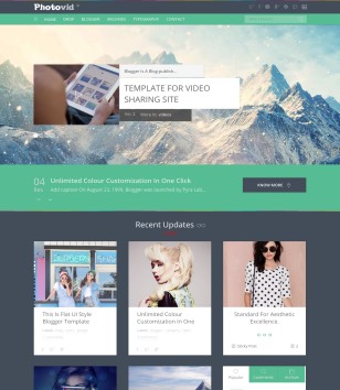 PhotoVid Blogger Template - Premium Responsive Templates