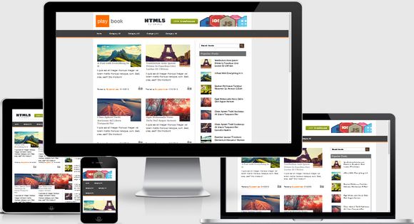 Play Book Responsive Blogger Template 2014 Free Download