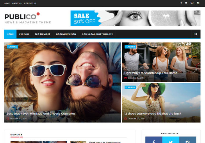 Publico Magazine Blogger Template • Blogspot Templates 2025