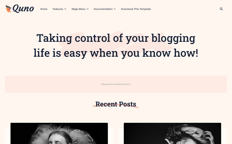 Quno Blogger Template is perfect for personal blogs and portfolios. Its clean and minimalistic design is both modern and refined, making it a great choice for bloggers who want to make a lasting impression on their readers.