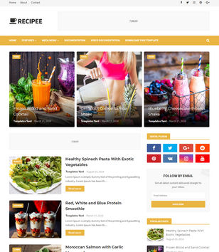 Food And Drink Blogger Templates 2021 Free Download