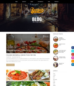 Recipes Blogger Templates