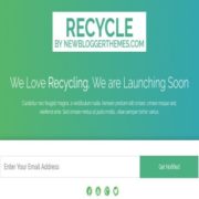 Recycle Cooming soon Blogger Templates
