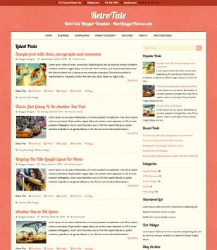 RetroTale Blogger Templates