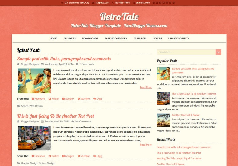 RetroTale Blogger Template. Blogger Themes. Free Blogspot templates for your blogger blog. Best suitable for news blog templates. Best Ads ready blogspot templates help for add adsense ad code and easily showing adsence ads in your blog. Adapted from WordPress templates are converted from WordPress themes. It is help for take your rich. Blogger magazine template specially designed for magazine blogs. The writers can utilize this themes for take blog attractive to users. Elegant themes are more used themes in most of the blogs. Use minimalist blog templates for rich look for your blog. Free premium blogger themes means, themes authors release two types of themes. One is premium another one is free. Premium templates given for cost but free themes given for no cost. You no need pay From California, USA. $10 USD, or $20 USD and more. But premium buyers get more facilities from authors But free buyers. If you run game or other animation oriented blogs, and you can try with Anime blog templates. Today the world is fashion world. So girls involve to the criteria for make their life fashionable. So we provide fashion blogger themes for make your fashionable. News is most important concept of the world. Download news blogger templates for publishing online news. You can make your blog as online shopping store. Get Online shopping store blogger template to sell your product. Navigation is most important to users find correct place. Download drop down menu, page navigation menu, breadcrumb navigation menu and vertical dropdown menu blogspot themes for free. Google Guide to blogging tips and tricks for bloggers. Google bloggers can get blogspot trick and tips for bloggers. Blog templates portfolio professional blogspot themes, You can store your life moments with your blogs with personal pages templates. Video and movie blogs owners get amazing movie blog themes for their blogs. Business templates download. We publish blogger themes for photographers. Photographers easily share photos via photography blog themes. St valentine Christmas Halloween templates. Download Slideshow slider templates for free. Under construction coming soon custom blogspot template. Best beautiful high quality Custom layouts Blog templates from templateism, SoraTemplates, templatetrackers, simple, cute free premium professional unique designs blog themes blogspot themes. Seo ready portfolio anime fashion movie movies health custom layouts best download blogspot themes simple cute free premium professional unique designs xml html code html5.