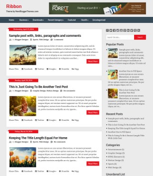 Ribbon blogspot Blogger Templates