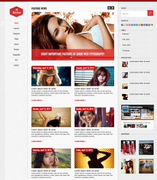 Rocket Red Responsive Blogger Templates