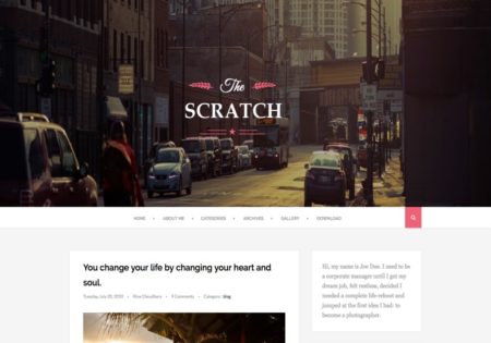 Scratch Pink Responsive Blogger Template • Blogspot Templates 2025