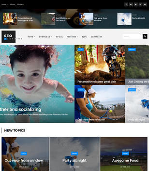 Seo Sports Magazine Blogger Templates