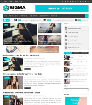 Sigma Blogger Templates