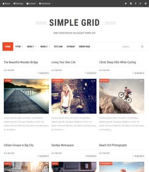 Simple Grid Blogger Templates