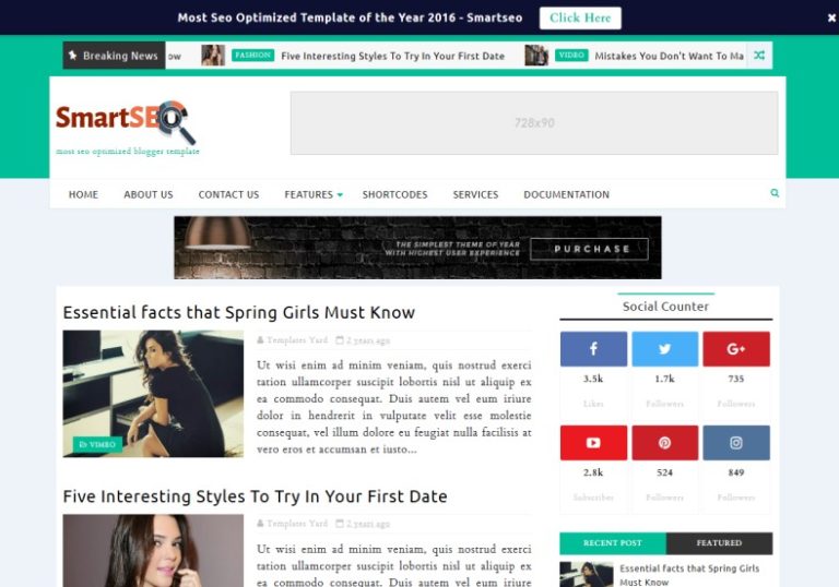 Smart Seo Blogger Template