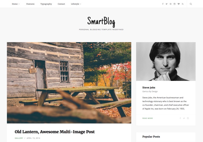 SmartBlog Blogger Template. Free download latest blogspot themes for your blogger blog. SmartBlog Blogger Template