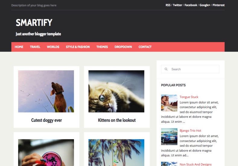 Smartify Blogger Template premium blogger template