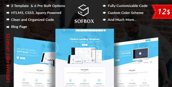 Sofbox - Software Landing Page