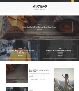 SoftWind Blogger Template • Blogspot Templates 2025