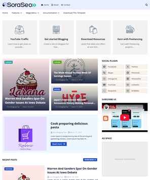 Sora SEO 3 Blogger Templates