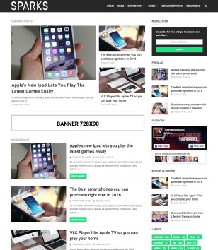 Sparks Blogger Templates