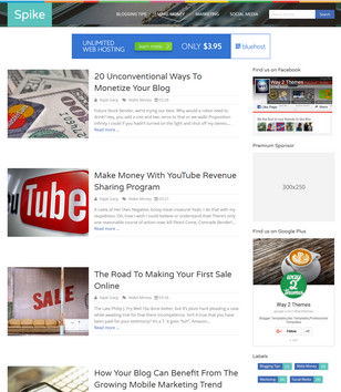 Spike Responsive Blogger Templates