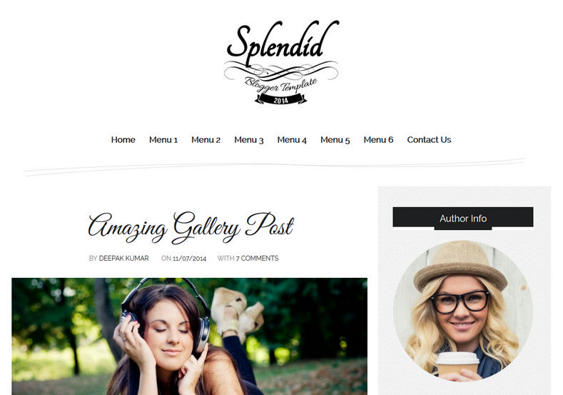 Splendid Dark Blogger Template