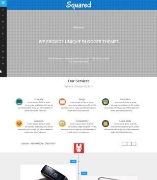 Squared Portfolio Responsive Blogger Templates
