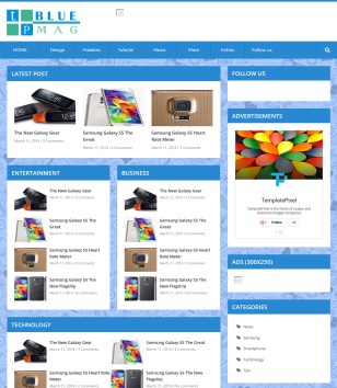 TP Blue Mag Responsive Blogger Templates