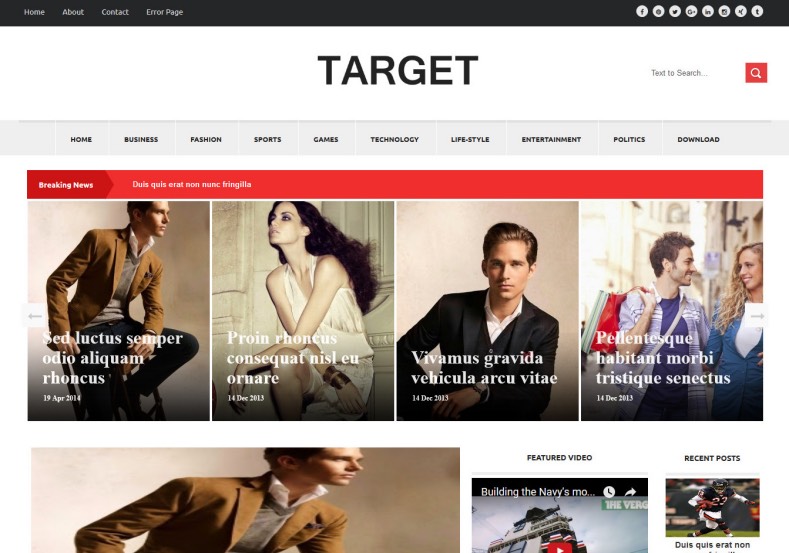 Target Blogger Template is a feature loaded and multi functional blogging blogspot theme with uniquely designed post layout and fast loading speed