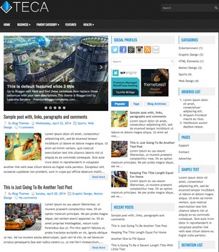 Teca Responsive Blogger Template • Blogspot Templates 2024