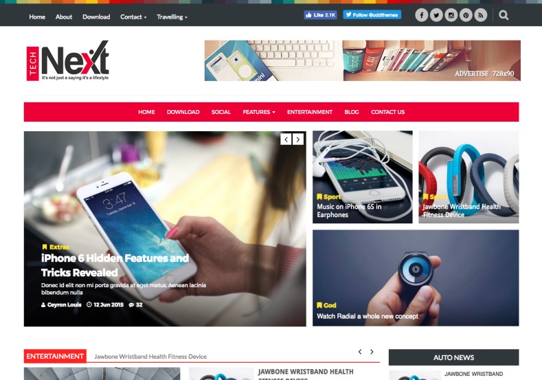 Technext is a free Magazine Blogger Template from  Technext Magazine Responsive Blogger Template 2021