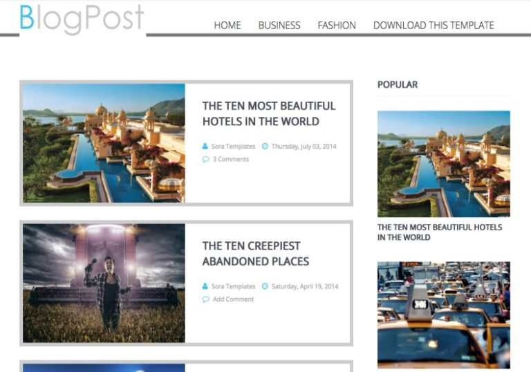 Template Blog Post Blogger Template • Blogspot Templates 2025