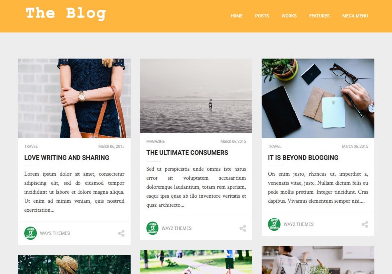 The Blog Theme Blogger Template. Free blogger templates 2017 designed with gallery layout that is help to get best amazing blogging experience. Gallery and masonry layout The Blog Theme Blogger Template.