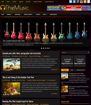 TheMusic Blogger Templates