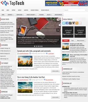 TopTech Responsive Blogger Template • Blogspot Templates 2024