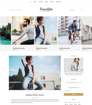 Travelista Tour Blogger Templates