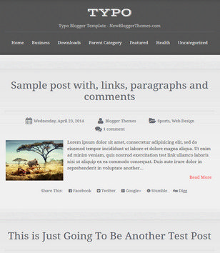 Typo Blogger Templates