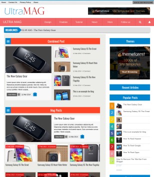 Ultra Mag Responsive Blogger Templates
