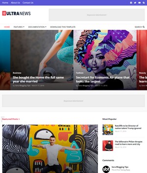 UltraNews Blogger Templates