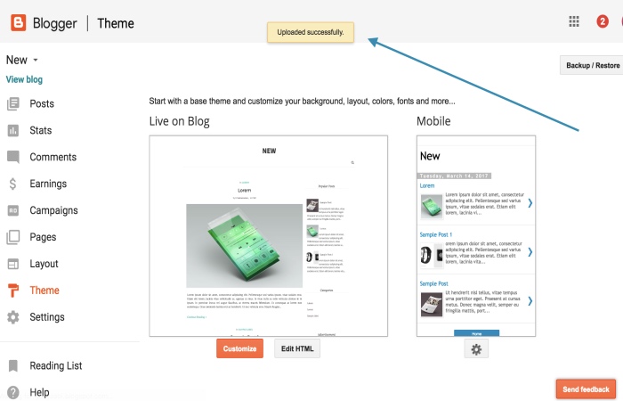 HOW TO INSTALL A BLOGGER TEMPLATE