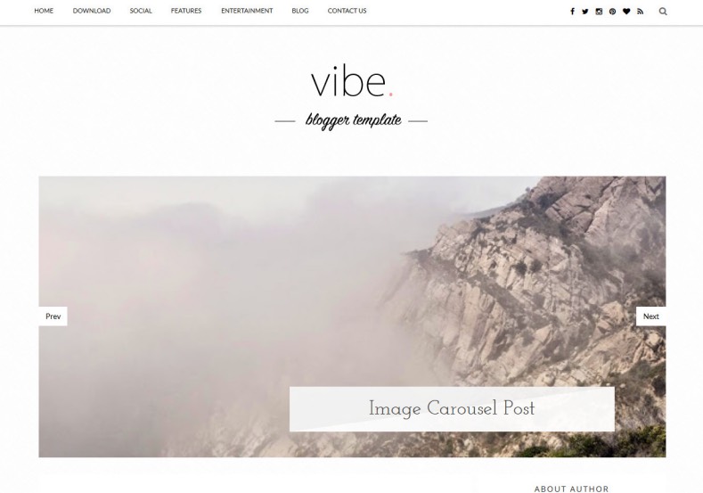 Vibe Responsive Blogger Template. free blogger templates 2015