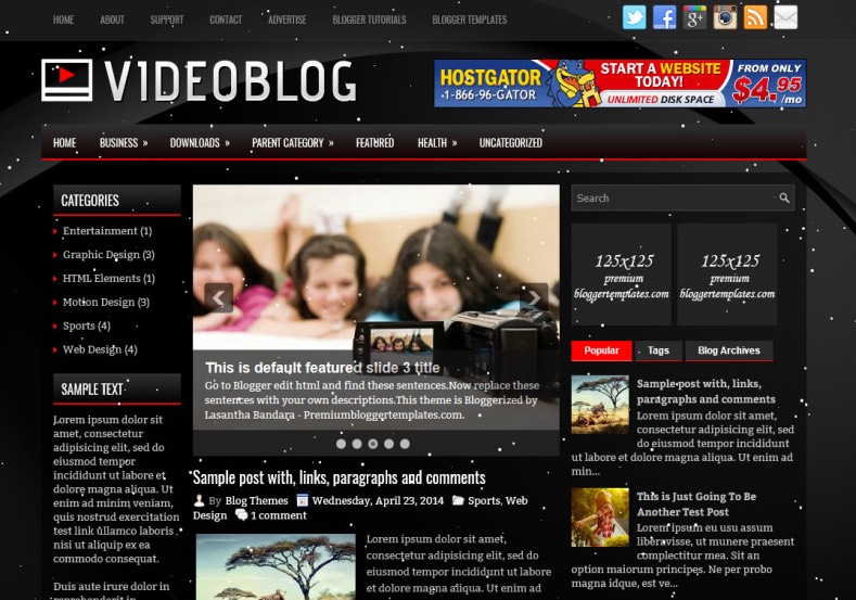 VideoBlog Blogger Template. Blogger Themes. Best suitable for news blog templates. Ads ready blogspot templates help for add adsense ad code and easily showing adsence ads in your blog. Adapted from WordPress templates are converted from WordPress themes. It is help for take your rich. Blogger magazine template specially designed for magazine blogs. The writers can utilize this themes for take blog attractive to users. Elegant themes are more used themes in most of the blogs. Minimalist blog templates. Free premium blogger themes means, themes authors release two types of themes. One is premium another one is free. Premium templates given for cost but free themes given for no cost. You no need pay From California, USA. $10 USD, or $20 USD and more. But premium buyers get more facilities from authors But free buyers. If you run game or other animation oriented blogs, and you can try with Anime blog templates. Today the world is fashion world. So girls involve to the criteria for make their life fashionable. So we provide fashion blogger themes for make your fashionable. News is most important concept of the world. Download news blogger templates for publishing online news. You can make your blog as online shopping store. Get Online shopping store blogger template to sell your product. Navigation is most important to users find correct place. Download drop down menu, page navigation menu, breadcrumb navigation menu and vertical dropdown menu blogspot themes for free. Google Guide. Blogging tips and Tricks for bloggers. Google bloggers can get blogspot trick and tips for bloggers. Blog templates portfolio professional blogspot themes, You can store your life moments with your blogs with personal pages templates. Video and movie blogs owners get amazing movie blog themes for their blogs. Business templates download. We publish blogger themes for photographers. Photographers easily share photos via photography blog themes. St valentine Christmas Halloween templates. Download Slideshow slider templates for free. Under construction coming soon custom blogspot template. Best beautiful high quality Custom layouts Blog templates from templateism, SoraTemplates, templatetrackers, simple, cute free premium professional unique designs blog themes blogspot themes. Seo ready portfolio anime fashion movie movies health custom layouts best download blogspot themes simple cute free premium professional unique designs xml html code html5.