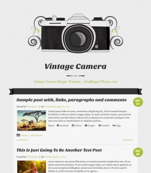 Vintage Camera Responsive Blogger Templates
