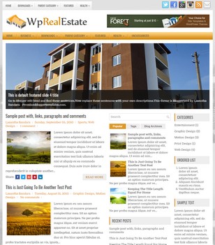 WP Real Estate Blogger Templates