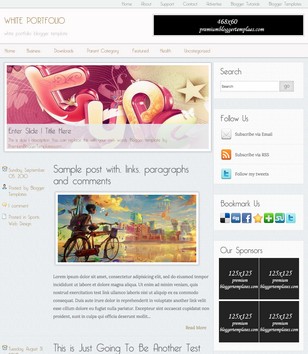 White Portfolio Blogger Template • Blogspot Templates 2025