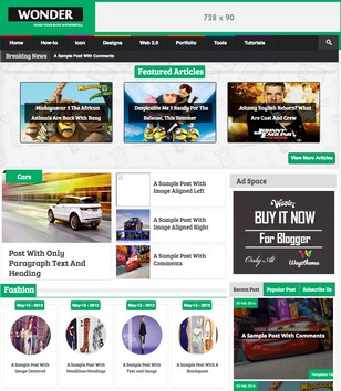 Wonder Responsive Blogger Template 2014 Free Blogger Templates
