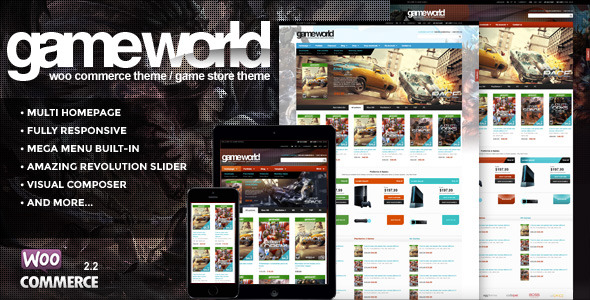 WooCommerce Game Theme - GameWorld