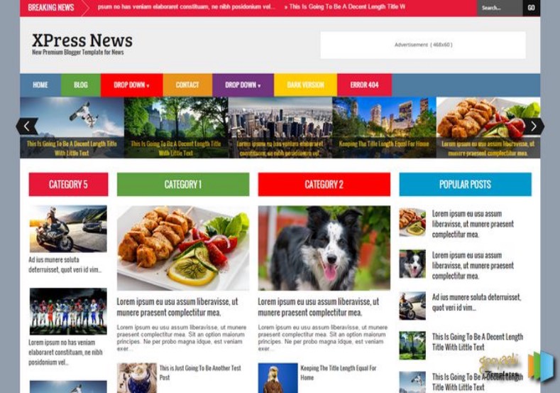 News Blogger Template Printable Templates