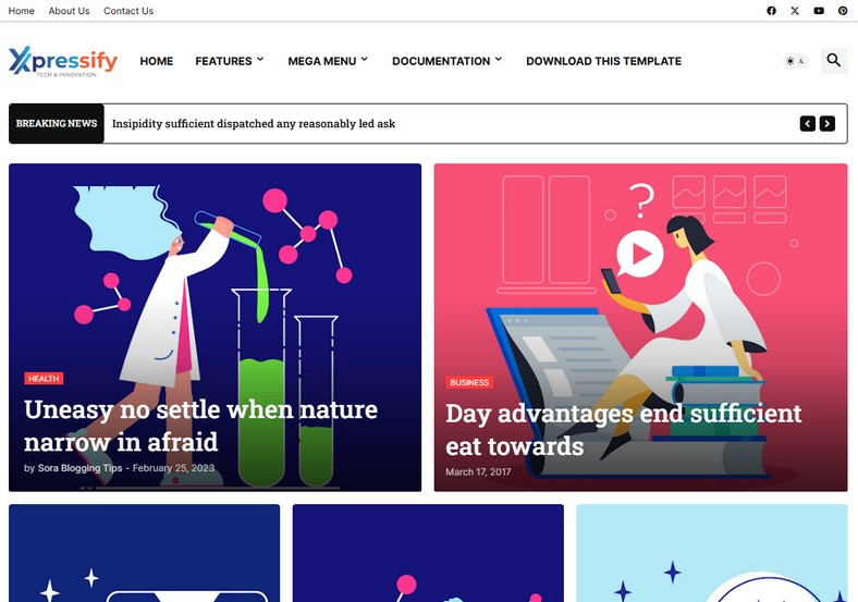 Xpressify Blogger Template is a clean, modern, and responsive design created especially for professional bloggers who want speed, simplicity, and style.